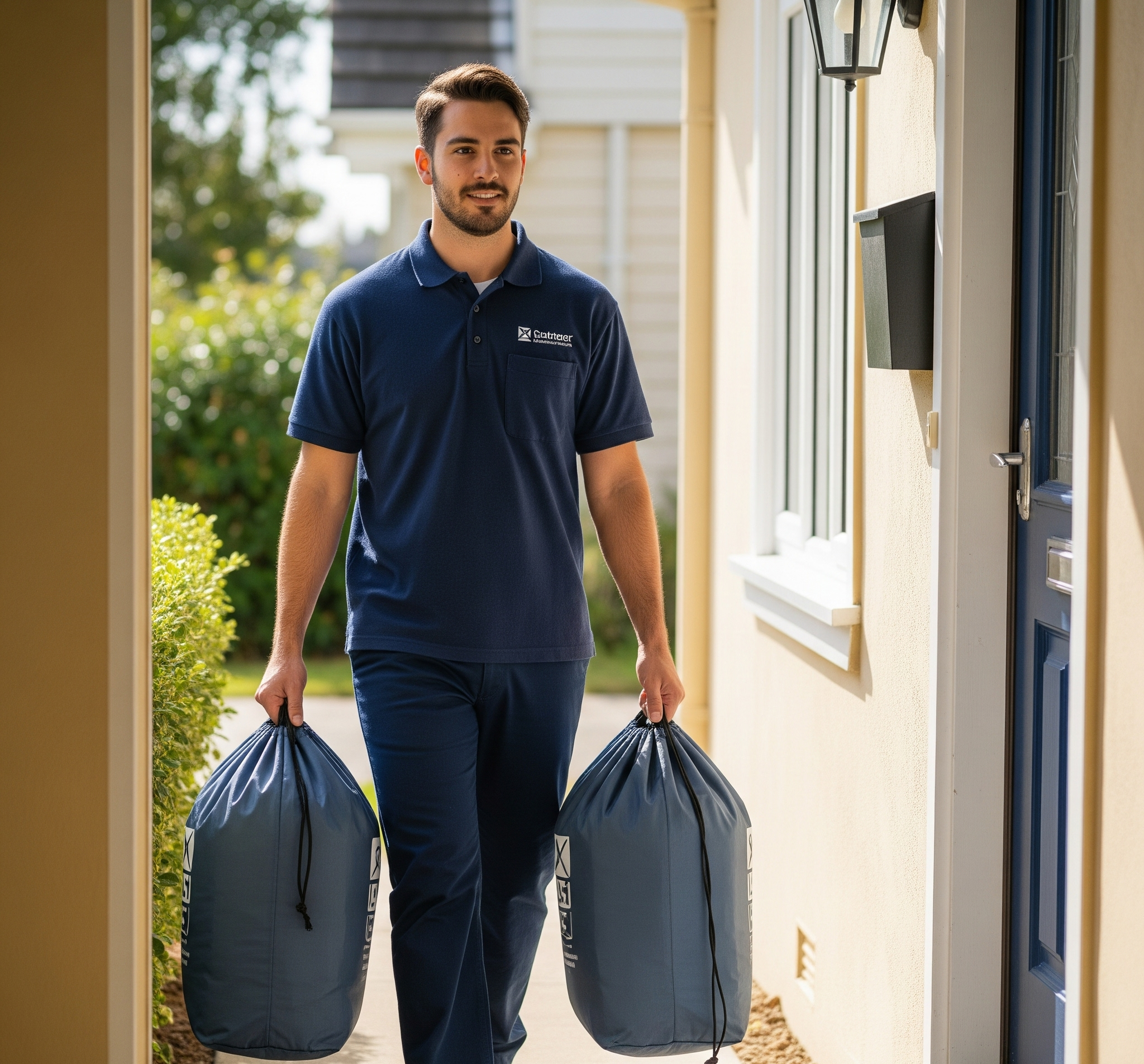 Driver Dropping Off Laundry